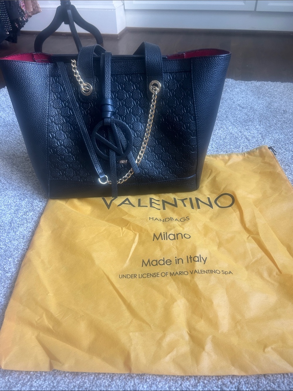 Valentino Luxary Tote Bag with Gold Hardware